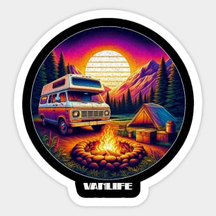 Colorful vanlife Sticker